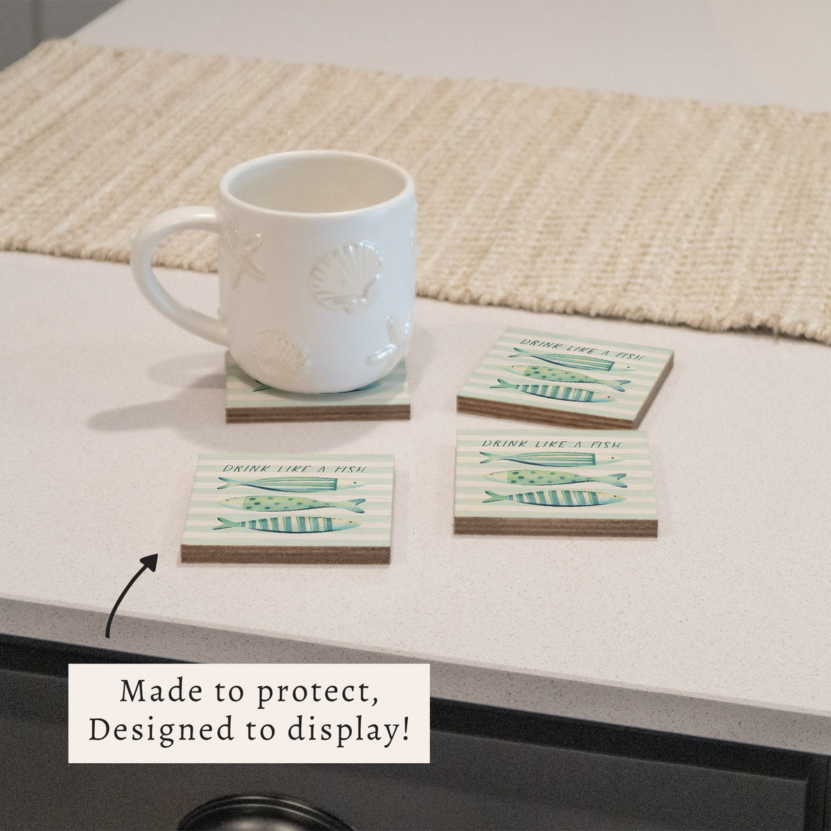 Drink Like A Fish Coaster Set