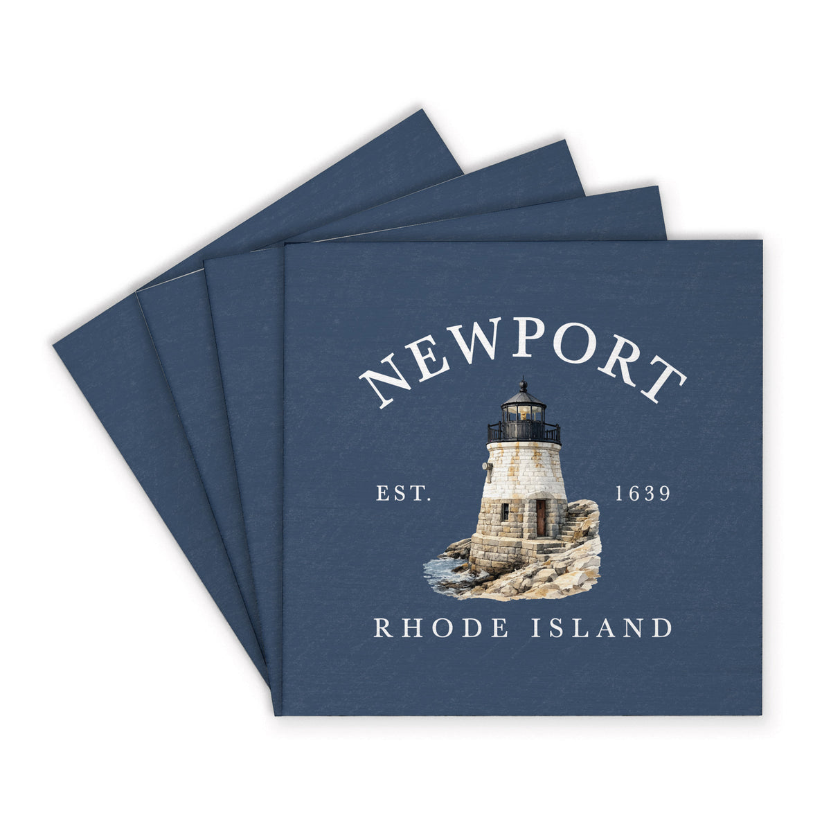 Newport Castle Hill Lighthouse Coaster Set