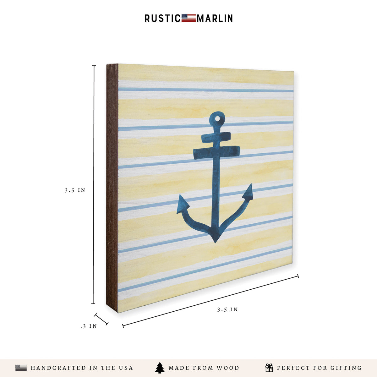 Anchor Stripe Coaster Set