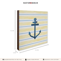 Anchor Stripe Coaster Set