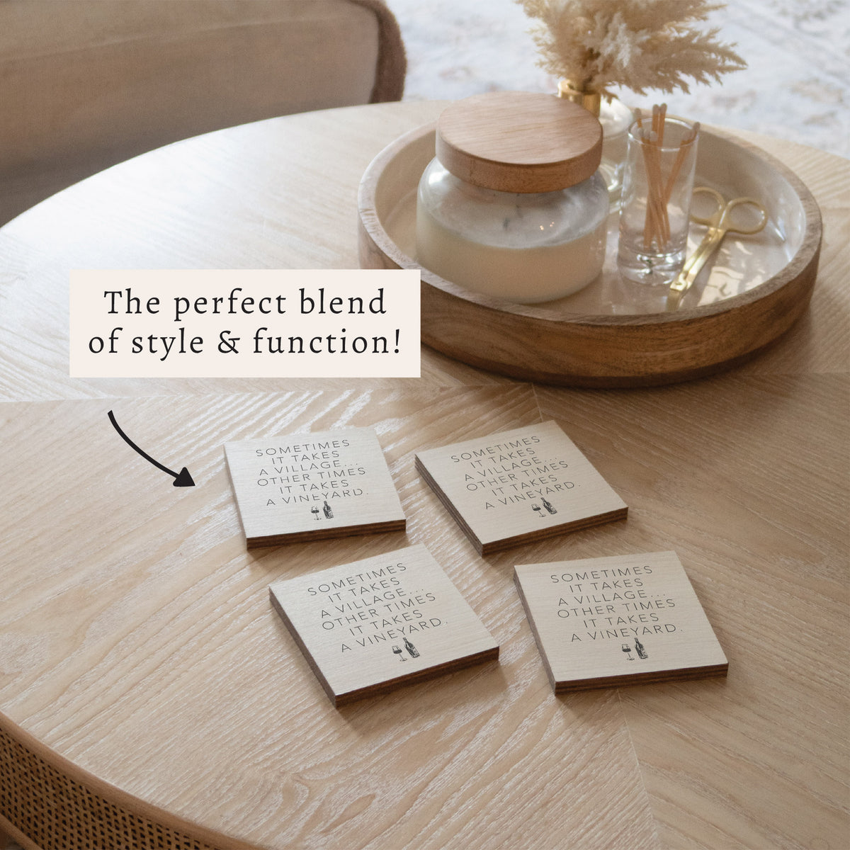 Takes A Vineyard Coaster Set
