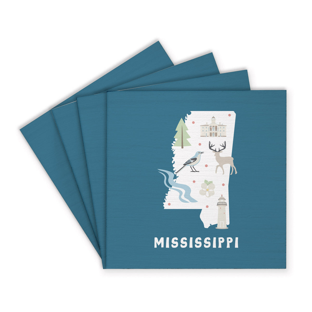 Mississippi State Icons Coaster Set