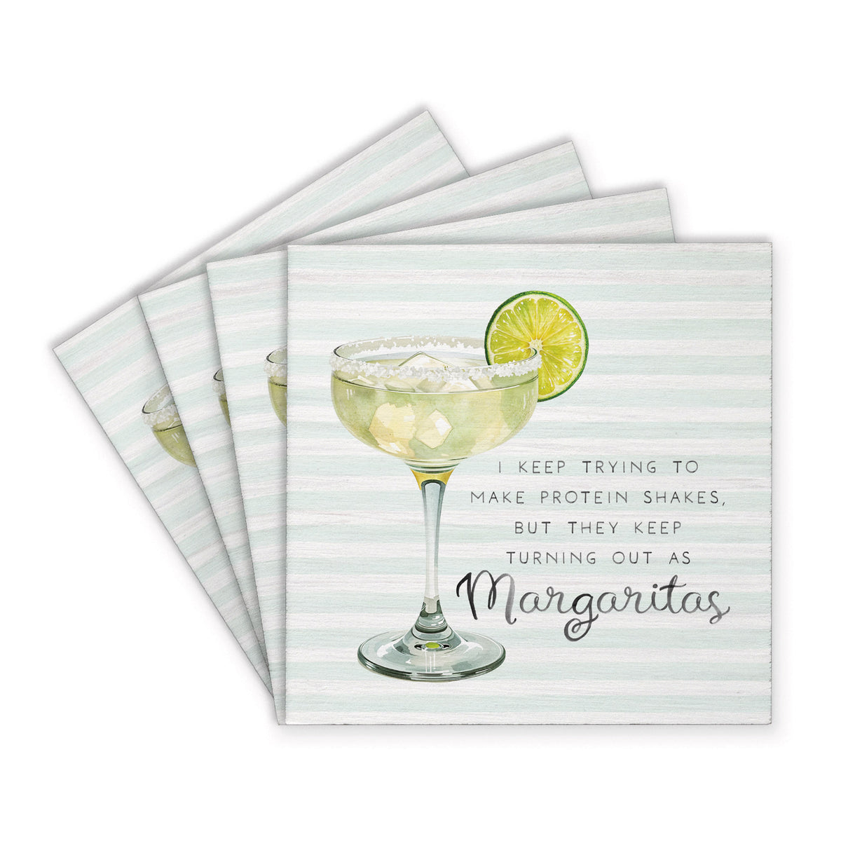 Protein Shake Margarita Coaster Set