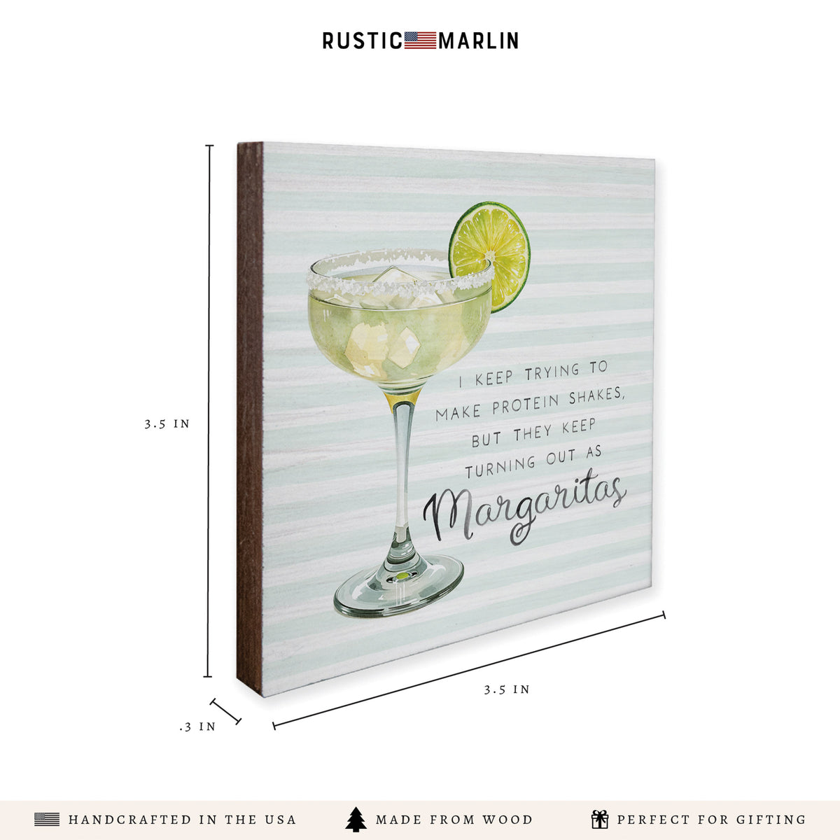 Protein Shake Margarita Coaster Set