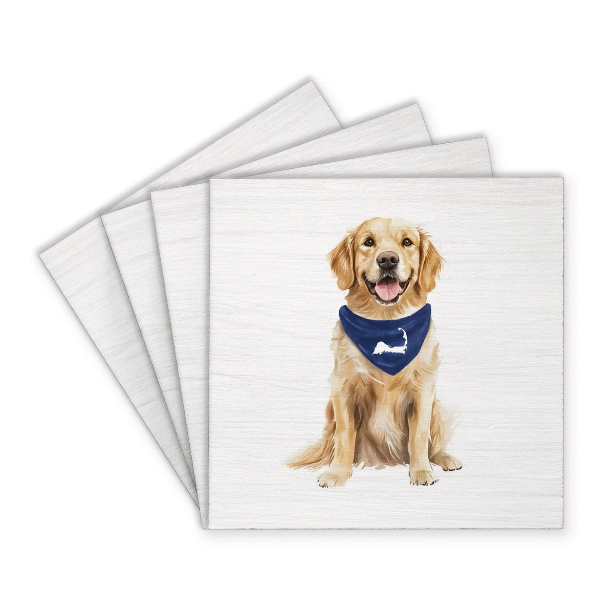Cape Cod Dog  Coaster Set