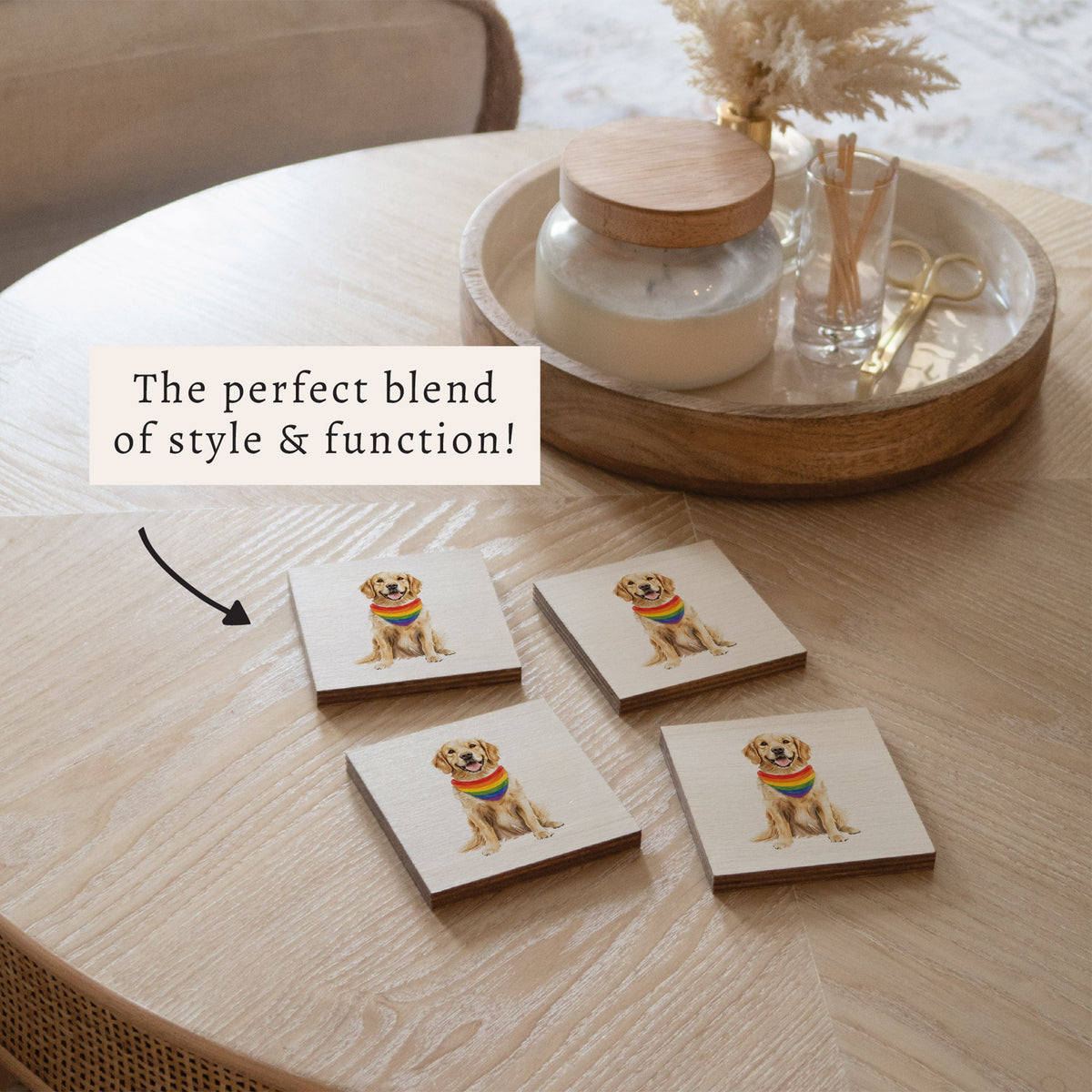 Pride Dog  Coaster Set