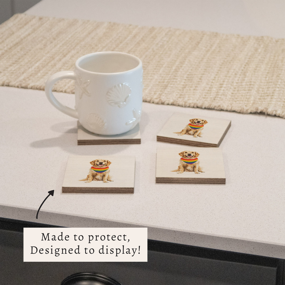 Pride Dog  Coaster Set