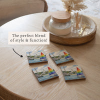 Provincetown Pride Sailboat  Coaster Set