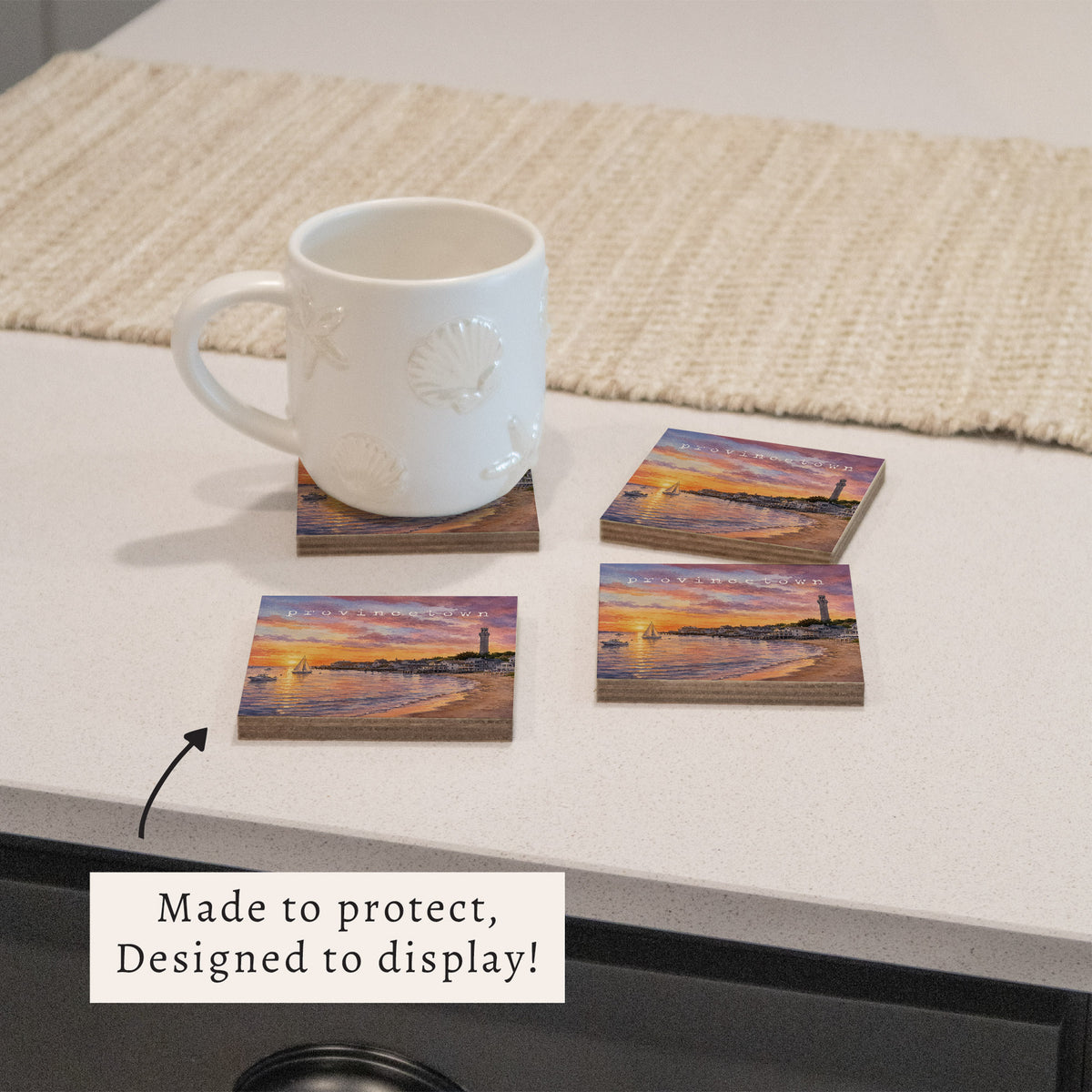 Provincetown Seascape  Coaster Set