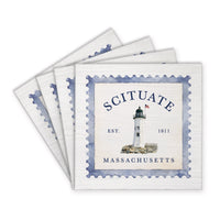 *Scituate Lighthouse Stamp Coaster Set