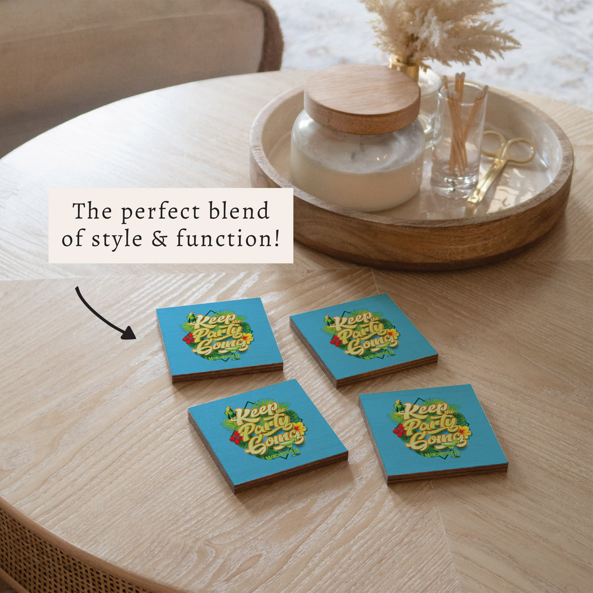 *Keep The Party Going Coaster Set