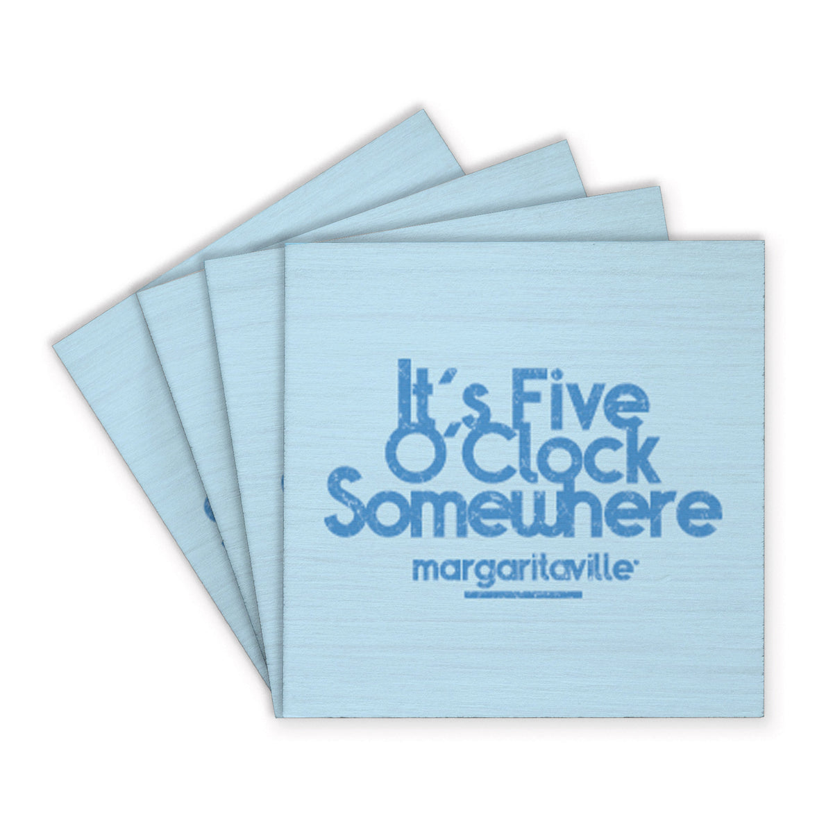 *It’s 5 O’Clock Somewhere Blue Somehwere Blue Coaster Set