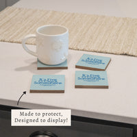 *It’s 5 O’Clock Somewhere Blue Somehwere Blue Coaster Set