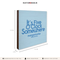*It’s 5 O’Clock Somewhere Blue Somehwere Blue Coaster Set