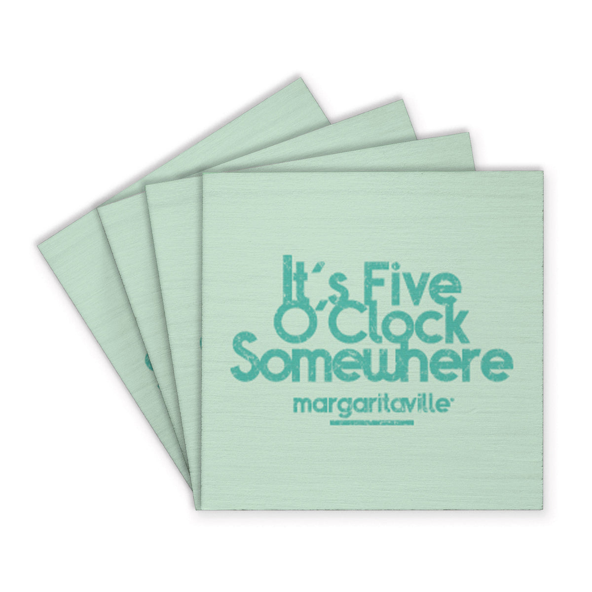 *It’s 5 O’Clock Somewhere Green Coaster Set