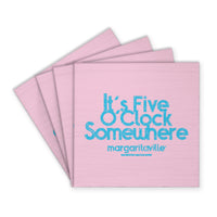*It’s 5 O’Clock Somewhere Pink Coaster Set