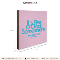 *It’s 5 O’Clock Somewhere Pink Coaster Set