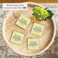 *It’s 5 O’Clock Somewhere Yellow Coaster Set