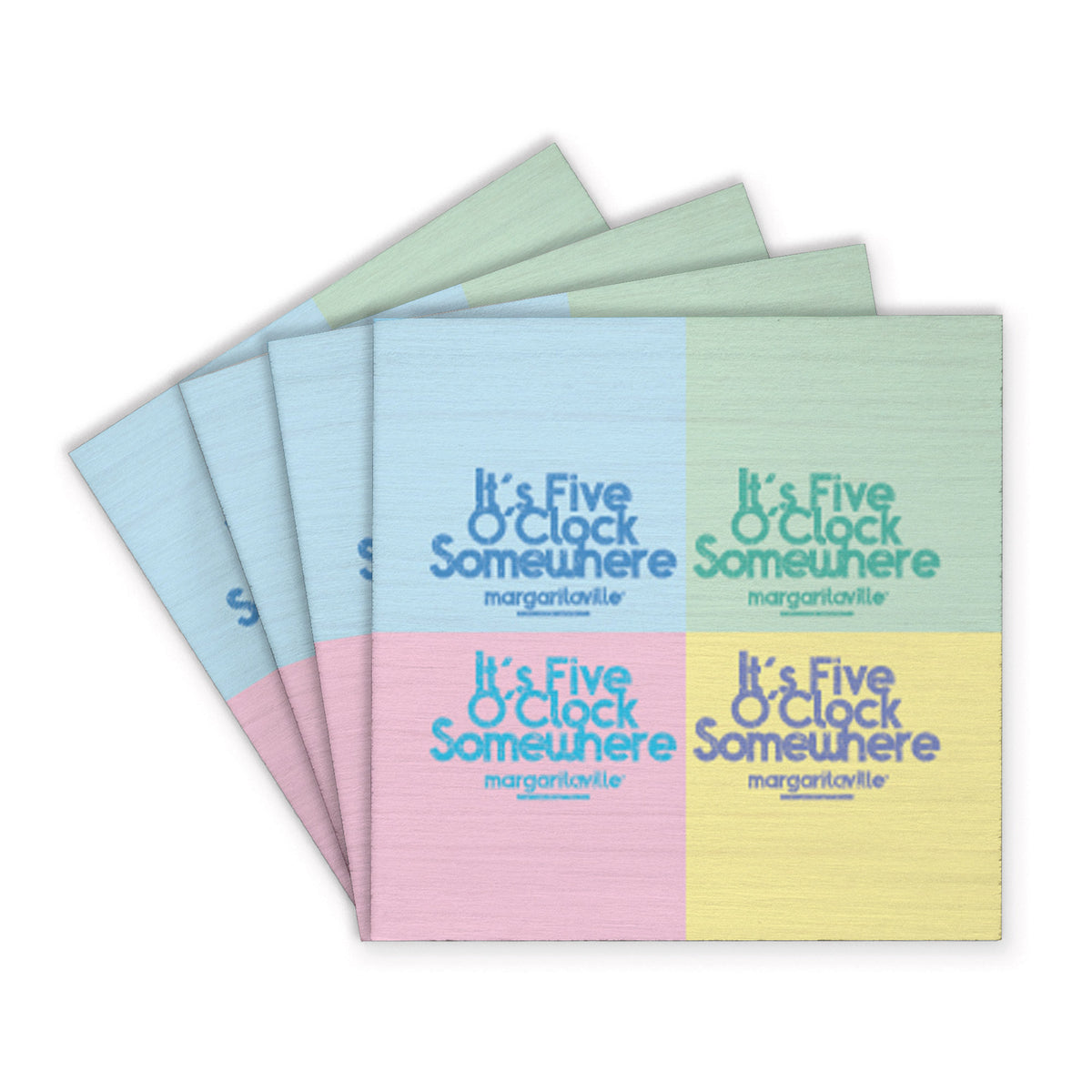 *It’s 5 O’Clock Somewhere Rainbow Coaster Set