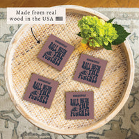 *Roll With The Punches Red Coaster Set