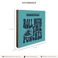 *Roll With The Punches Teal Coaster Set