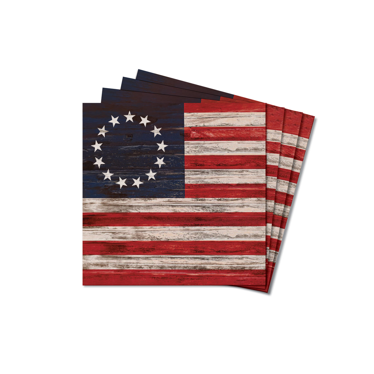 FOV Betsy Ross Flag Coaster Set