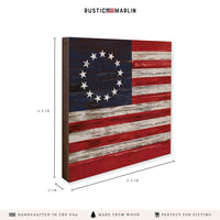 FOV Betsy Ross Flag Coaster Set