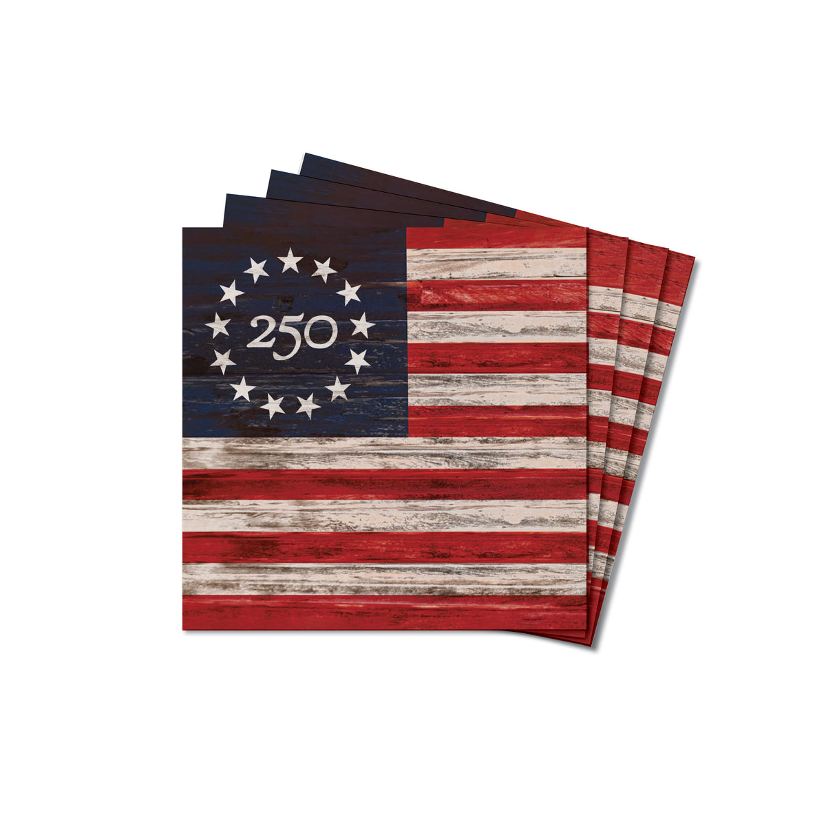 FOV Freedom 250 Flag Coaster Set