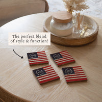 FOV Freedom 250 Flag Coaster Set