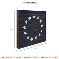 FOV Betsy Ross Coaster Set - Blue