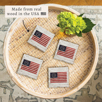 FOV 1776 Coaster Set - White