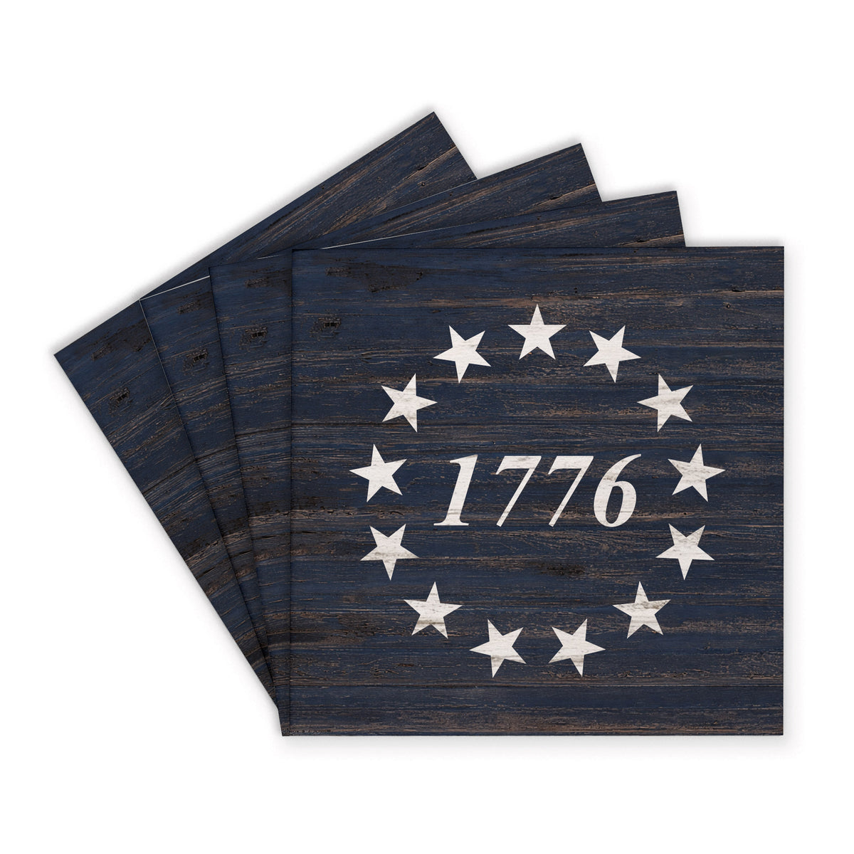 FOV 1776 Coaster Set - Blue