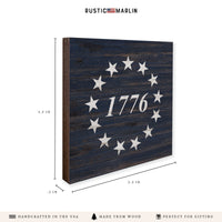 FOV 1776 Coaster Set - Blue