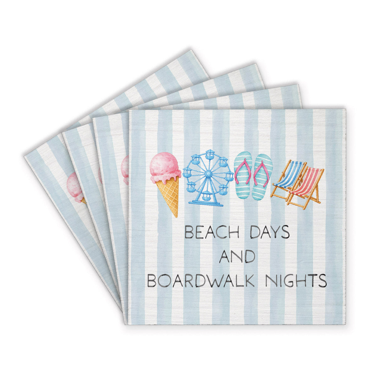Beach Days And Boardwalk Nights Coaster Set