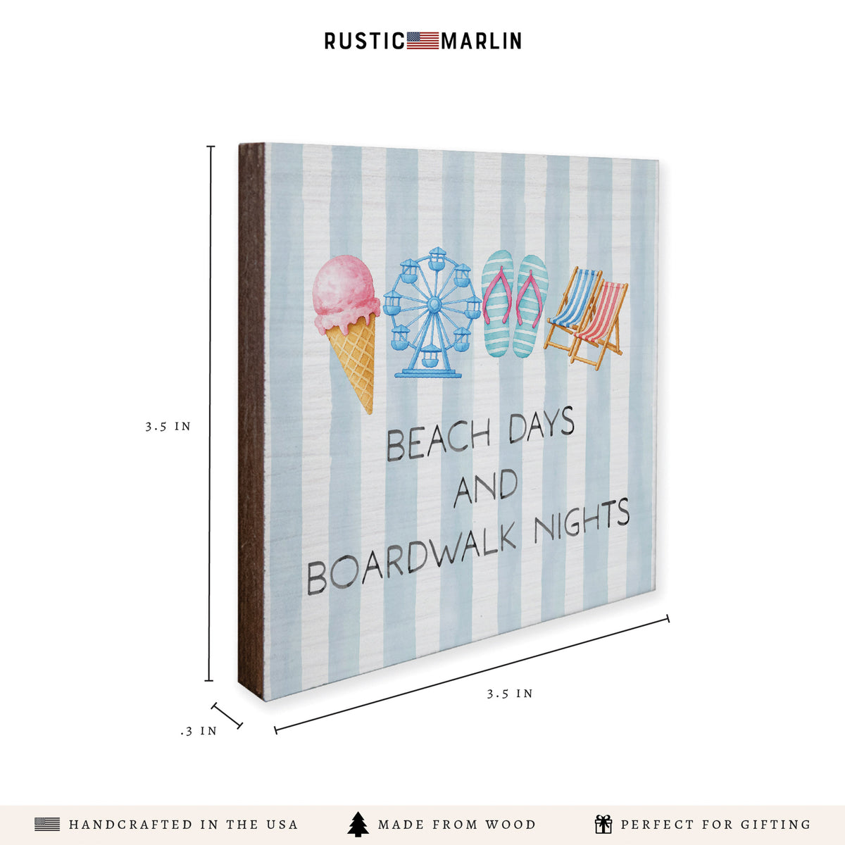 Beach Days And Boardwalk Nights Coaster Set