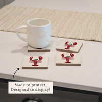 Santa Lobster Coaster Set