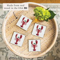 Santa Lobster Coaster Set