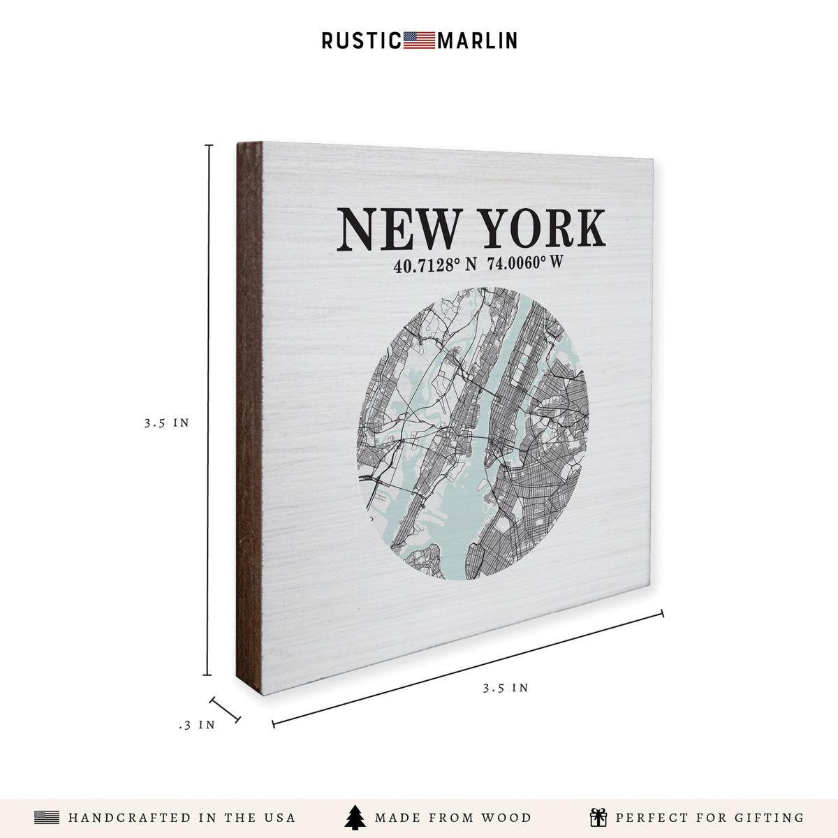 New York Map Art Coaster Set