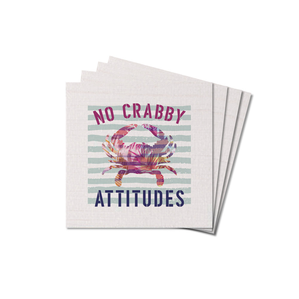 No Crabby Attitudes Coaster Set