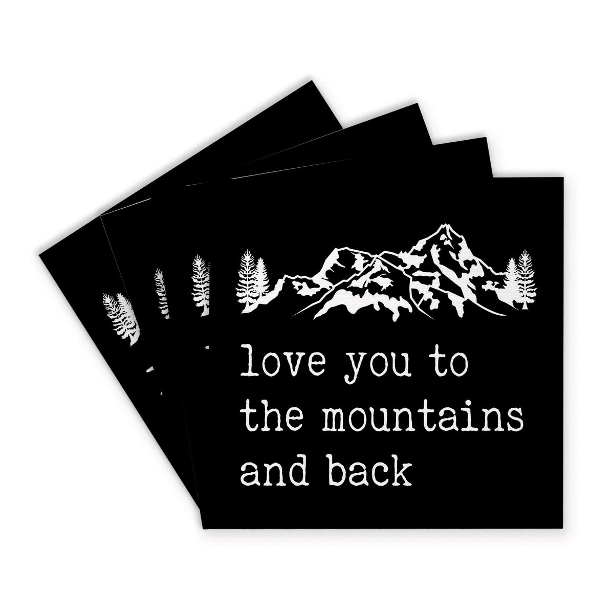 Love You To Mountains Coaster Set