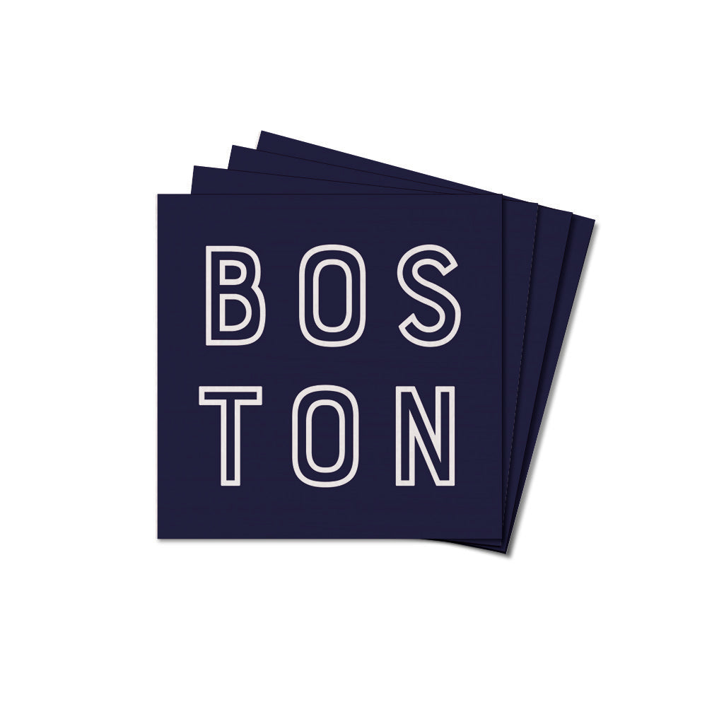 Navy Boston Coaster Set