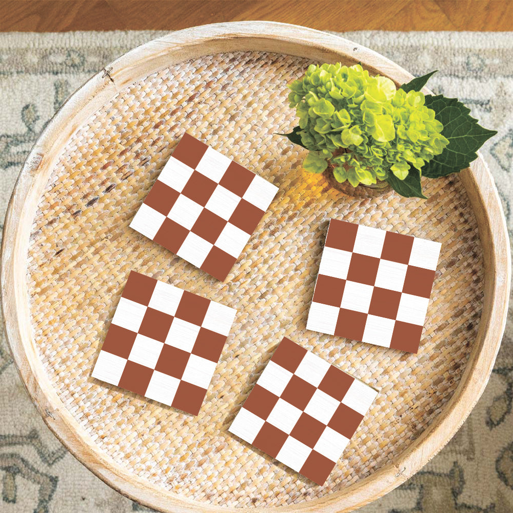 Checker Board Coaster Set