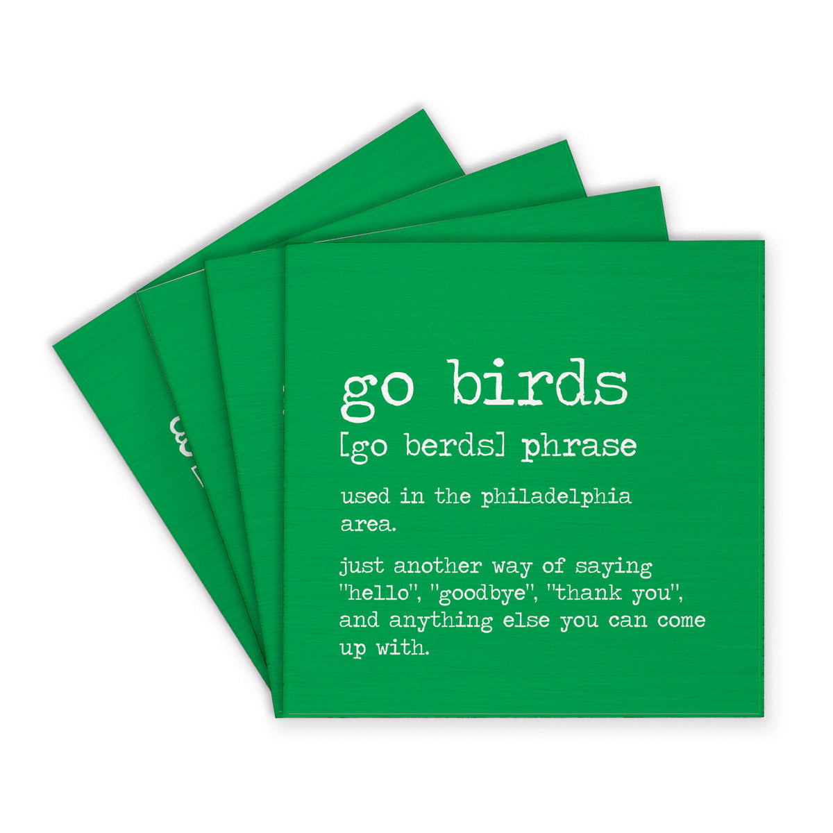 Philly Go Birds Definition Coaster Set