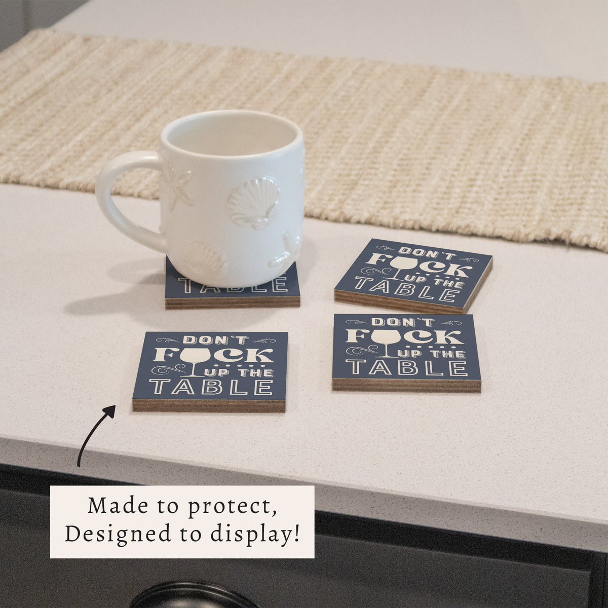 Don't F Up The Table Coaster Set