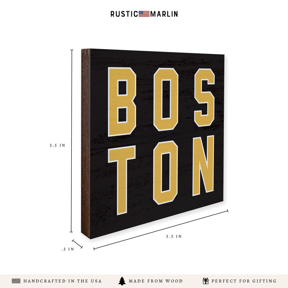 Boston Black and Gold Coaster Set