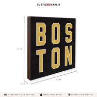 Boston Black and Gold Coaster Set