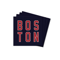 Red and Blue Boston Coaster Set
