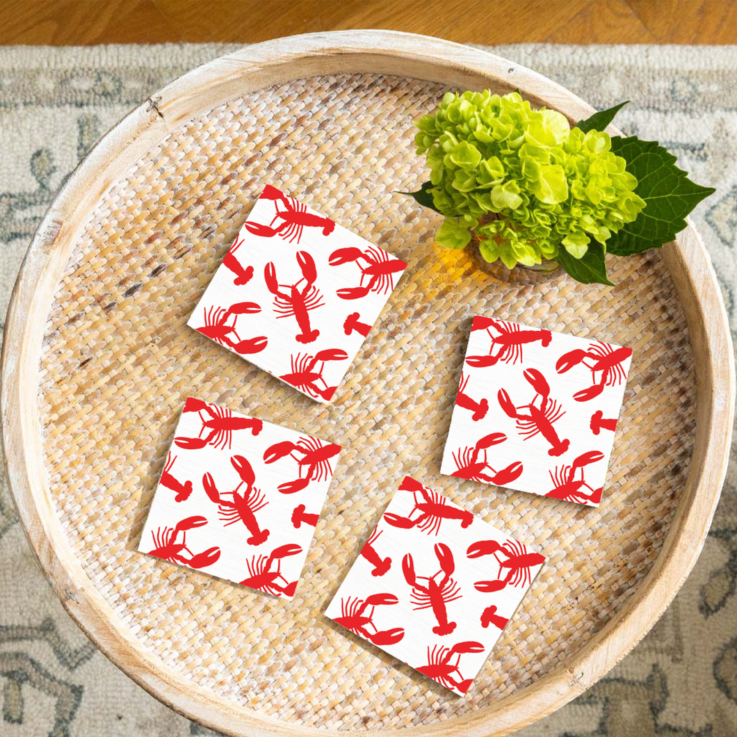 Repeating Lobster Coaster Set