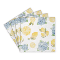 Hydrangea Lemons Coaster Set