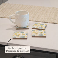 Hydrangea Lemons Coaster Set